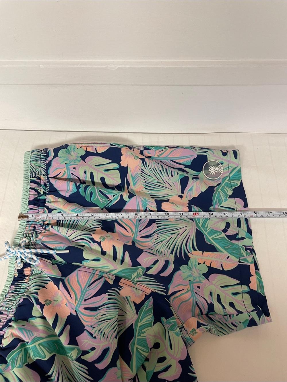 Chubbies The Night Faunas stretch swim trunks tropical leaf print men’s large - Picture 13 of 15